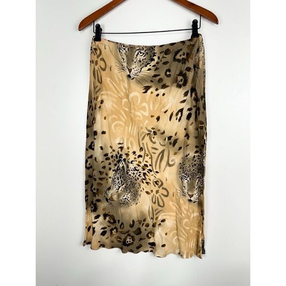 Toto N Ko Leopard Print Print Skirt Elastic Waist Pullon Women’s Size Large - Picture 8 of 9